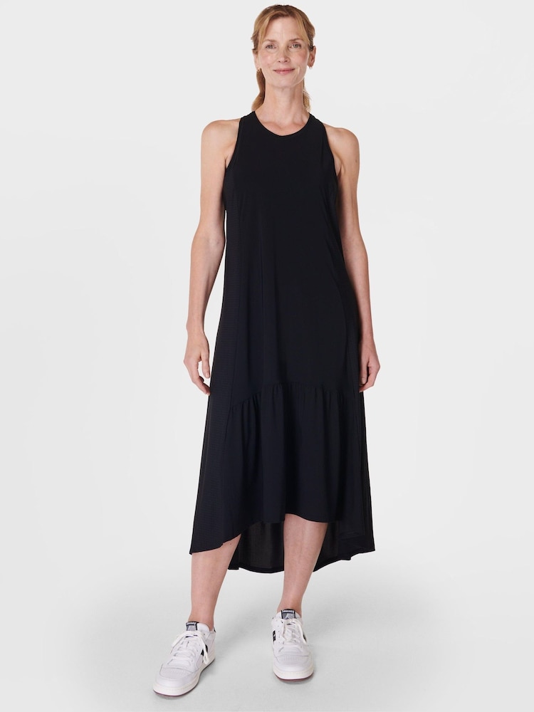Sweaty Betty Black Explorer Ace Midi Dress - Image 1 of 8