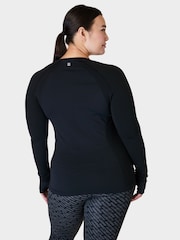 Sweaty Betty Black Athlete Seamless Workout Long Sleeve Top - Image 2 of 7