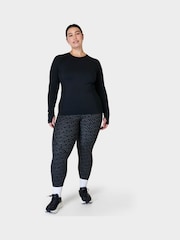 Sweaty Betty Black Athlete Seamless Workout Long Sleeve Top - Image 3 of 7