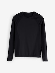 Sweaty Betty Black Athlete Seamless Workout Long Sleeve Top - Image 7 of 7