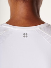 Sweaty Betty White Athlete Seamless Workout T-Shirt - Image 6 of 10