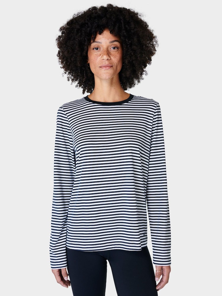 Sweaty Betty Black Essential Long Sleeve T-Shirt - Image 1 of 7