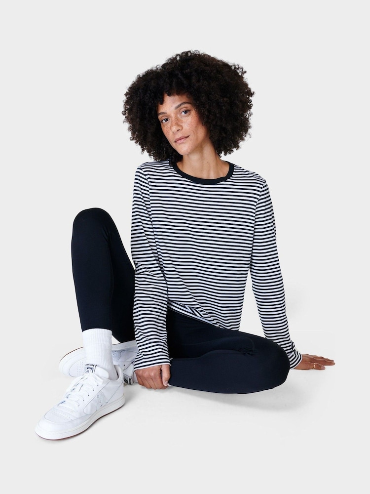 Sweaty Betty Black Essential Long Sleeve T-Shirt - Image 4 of 7