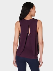 Sweaty Betty Purple Soft Flow Double Up Bra Tank - Image 4 of 8