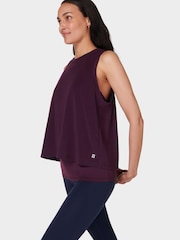 Sweaty Betty Purple Soft Flow Double Up Bra Tank - Image 6 of 8