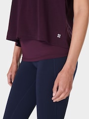 Sweaty Betty Purple Soft Flow Double Up Bra Tank - Image 7 of 8