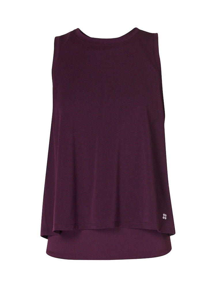 Sweaty Betty Purple Soft Flow Double Up Bra Tank - Image 8 of 8 Sweaty Betty Purple Soft Flow Double Up Bra Tank - Image 8 of 8