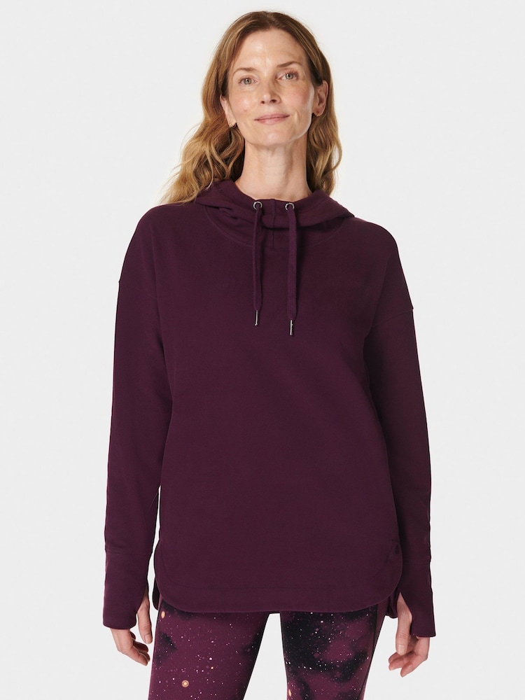 Sweaty Betty Purple Escape Luxe Fleece Hoodie - Image 1 of 7