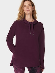 Sweaty Betty Purple Escape Luxe Fleece Hoodie - Image 3 of 7