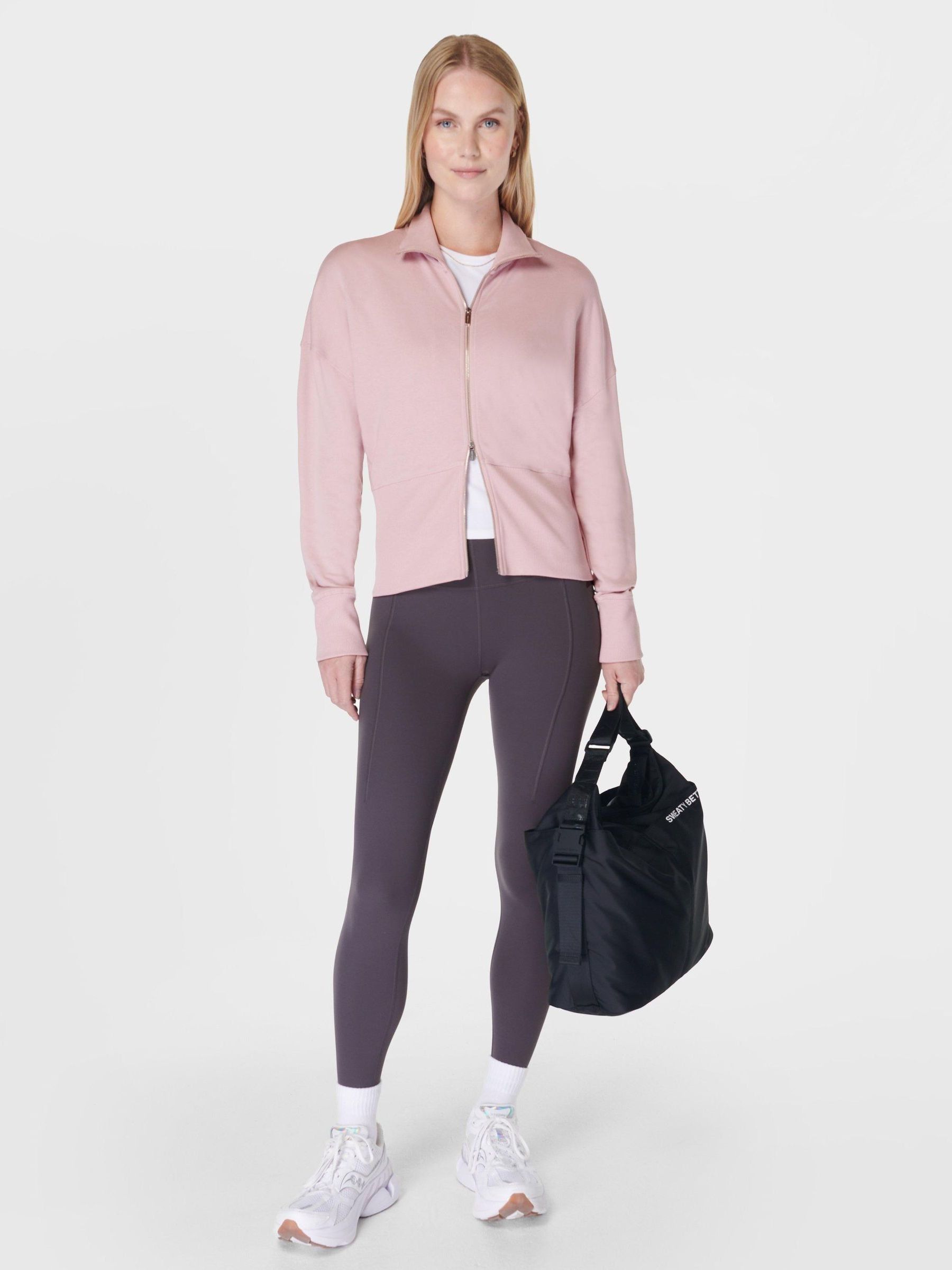 Buy Sweaty Betty Pink After Class Zip-Up Sweatshirt from the