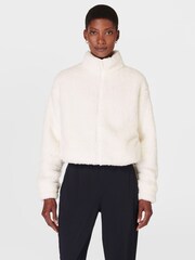 Sweaty Betty White Canyon Fleece Zip-Up Sweat Top - Image 1 of 7