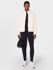 Sweaty Betty White Canyon Fleece Zip-Up Sweat Top - Image 4 of 7