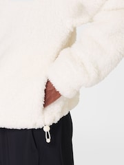 Sweaty Betty White Canyon Fleece Zip-Up Sweat Top - Image 6 of 7