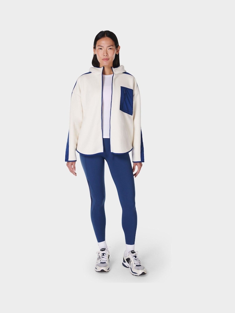 Sweaty Betty White Roam Borg Zip Up Hoodie - Image 2 of 7