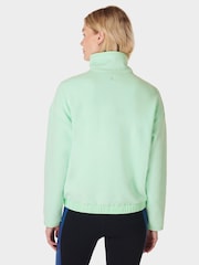 Grün - Sweaty Betty Mallow Half Zip Pullover Hoodie - Bild 2 von 8