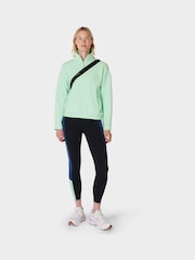 Grün - Sweaty Betty Mallow Half Zip Pullover Hoodie - Bild 3 von 8
