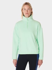 Grün - Sweaty Betty Mallow Half Zip Pullover Hoodie - Bild 4 von 8