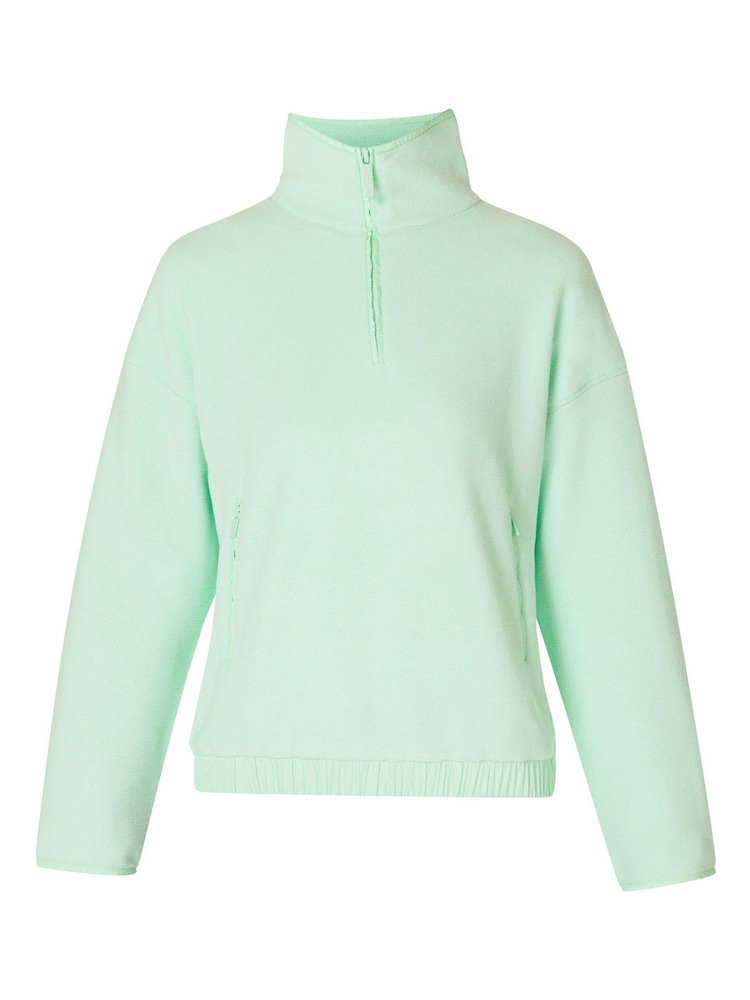 Grün - Sweaty Betty Mallow Half Zip Pullover Hoodie - Bild 8 von 8