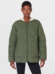 Sweaty Betty Green On The Move Quilted Jacket - Image 1 of 7