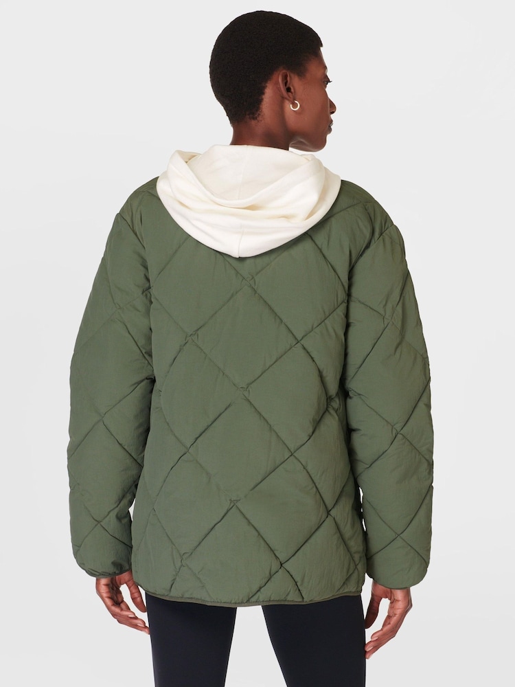Sweaty Betty Green On The Move Quilted Jacket - Image 2 of 7