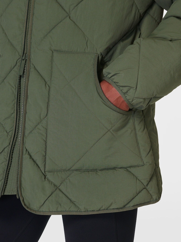 Sweaty Betty Green On The Move Quilted Jacket - Image 5 of 7