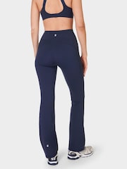 Sweaty Betty Blue Power 32 Workout Boot Cut Trouser Wrap Waist - Image 2 of 8