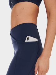 Sweaty Betty Blue Power 32 Workout Boot Cut Trouser Wrap Waist - Image 7 of 8