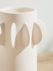 Natural Ceramic Scandi Disk Small Vase - Image 2 of 5