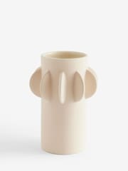 Natural Ceramic Scandi Disk Small Vase - Image 3 of 5