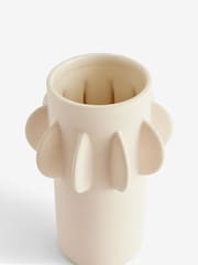 Natural Ceramic Scandi Disk Small Vase - Image 4 of 5