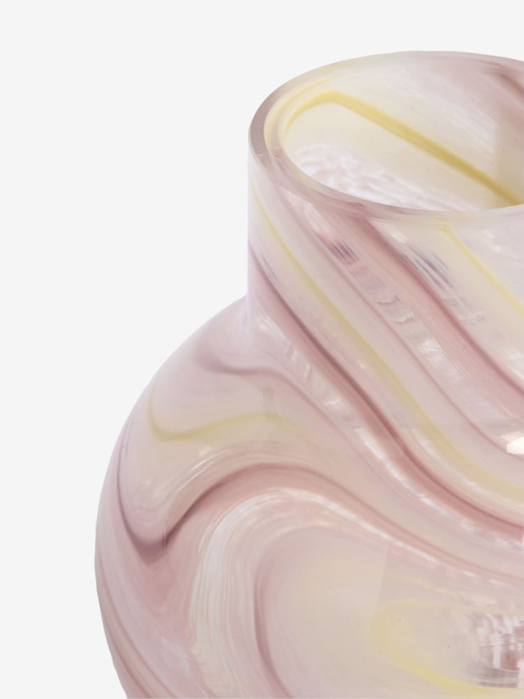 Pink Swirl Glass Vase - Image 4 of 4