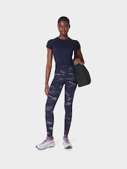 Sweaty Betty Blue Athlete Crop Seamless Workout T-Shirt - Image 4 of 7
