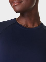 Sweaty Betty Blue Athlete Crop Seamless Workout T-Shirt - Image 5 of 7