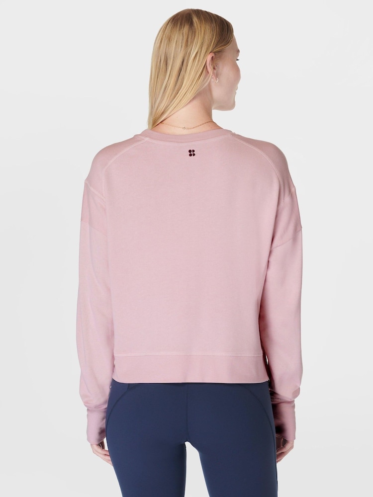 Sweaty Betty Pink After Class Crop Sweatshirt - Image 2 of 7