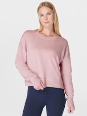 Sweaty Betty Pink After Class Crop Sweatshirt - Image 3 of 7