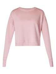 Sweaty Betty Pink After Class Crop Sweatshirt - Image 7 of 7