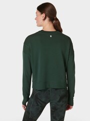 Sweaty Betty Green After Class Crop Sweatshirt - Image 2 of 6