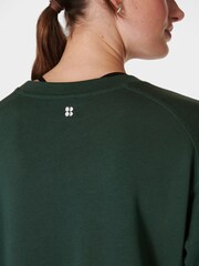 Sweaty Betty Green After Class Crop Sweatshirt - Image 5 of 6