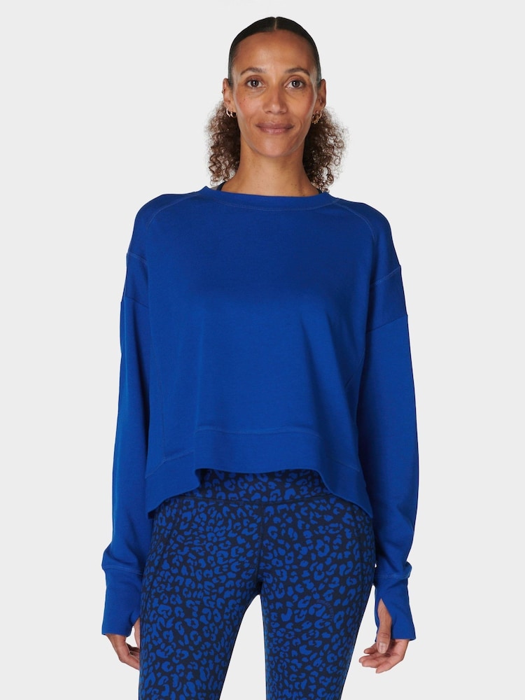 Sweaty Betty Blue After Class Crop Sweatshirt - Image 1 of 6