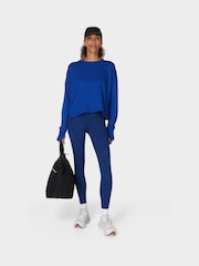Sweaty Betty Blue After Class Crop Sweatshirt - Image 2 of 6