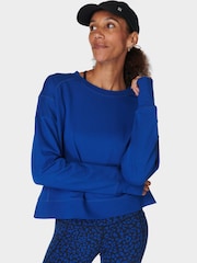 Sweaty Betty Blue After Class Crop Sweatshirt - Image 3 of 6