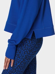 Sweaty Betty Blue After Class Crop Sweatshirt - Image 4 of 6