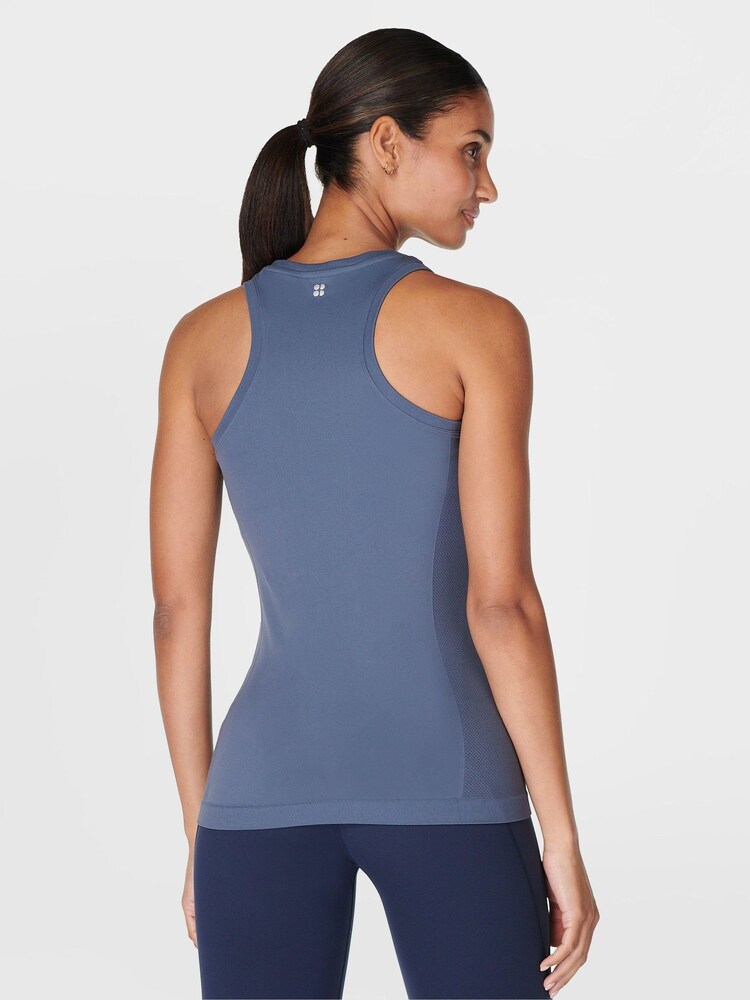 Sweaty Betty Blue Athlete Seamless Workout Tank Top - Image 2 of 8