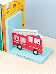Kids Red Personalised Fire Engine Bookends by Treat Republic - Image 3 of 5