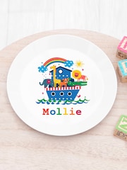 Kids Personalised Noahs Ark White Dinner Set by Treat Republic - Image 2 of 4