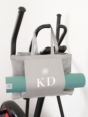 Treat Republic Grey Personalised Monogrammed Yoga Tote Bag - Image 4 of 5