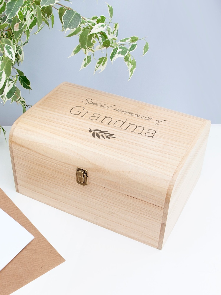 Personalised In Loving Memory Keepsake Chest by Treat Republic - Image 1 of 4