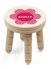 Personalised Kid’s Flower Wooden Stool by Treat Republic - Image 5 of 5