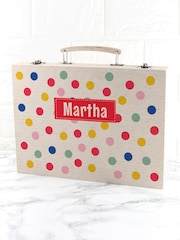 Personalised Kid’s Polka Dot Colouring Set by Treat Republic - Image 2 of 5