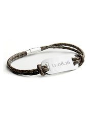 Treat Republic Personalised Leather Brown Bracelet - Image 3 of 4